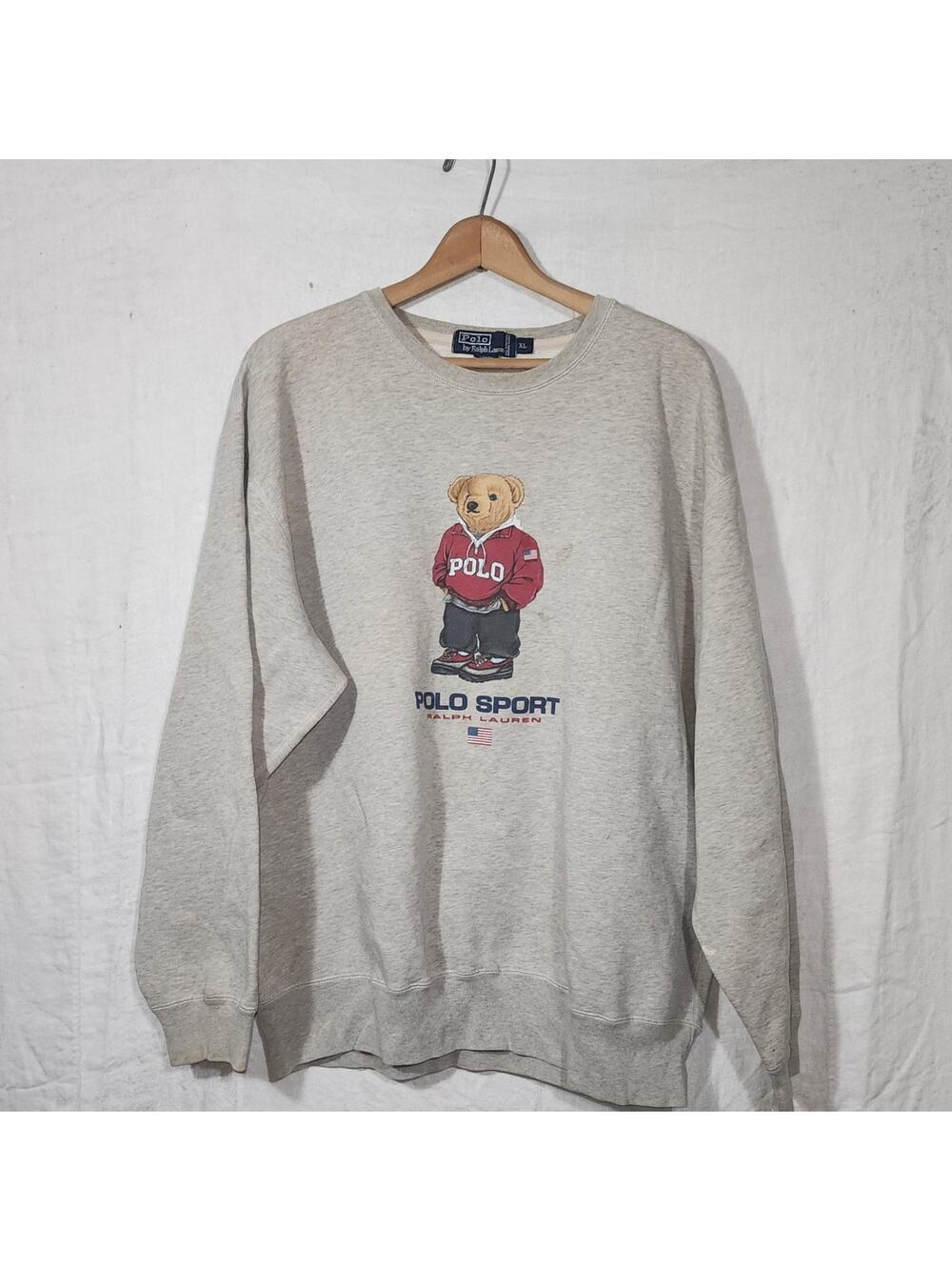 RALPH LAUREN Polo Sport sz XL Gray Vintage 90s New York Streetwear